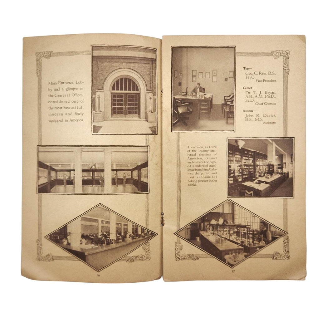 Antique 1920s Calumet Baking Powder Co Advertising Brochure‎ Factory  Logo